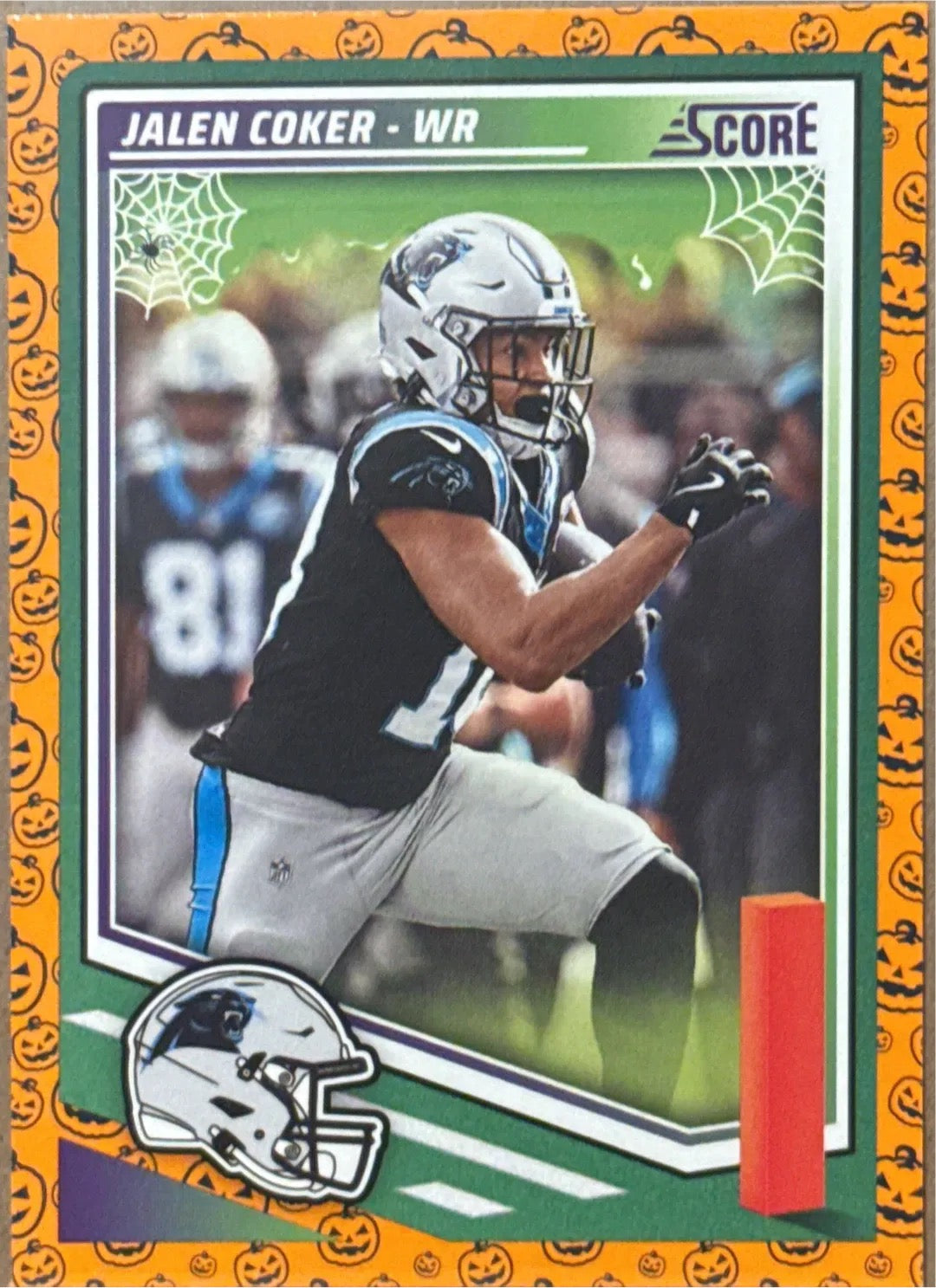 2025 Jalen Coker #74 Score-A-Treat Trading Card