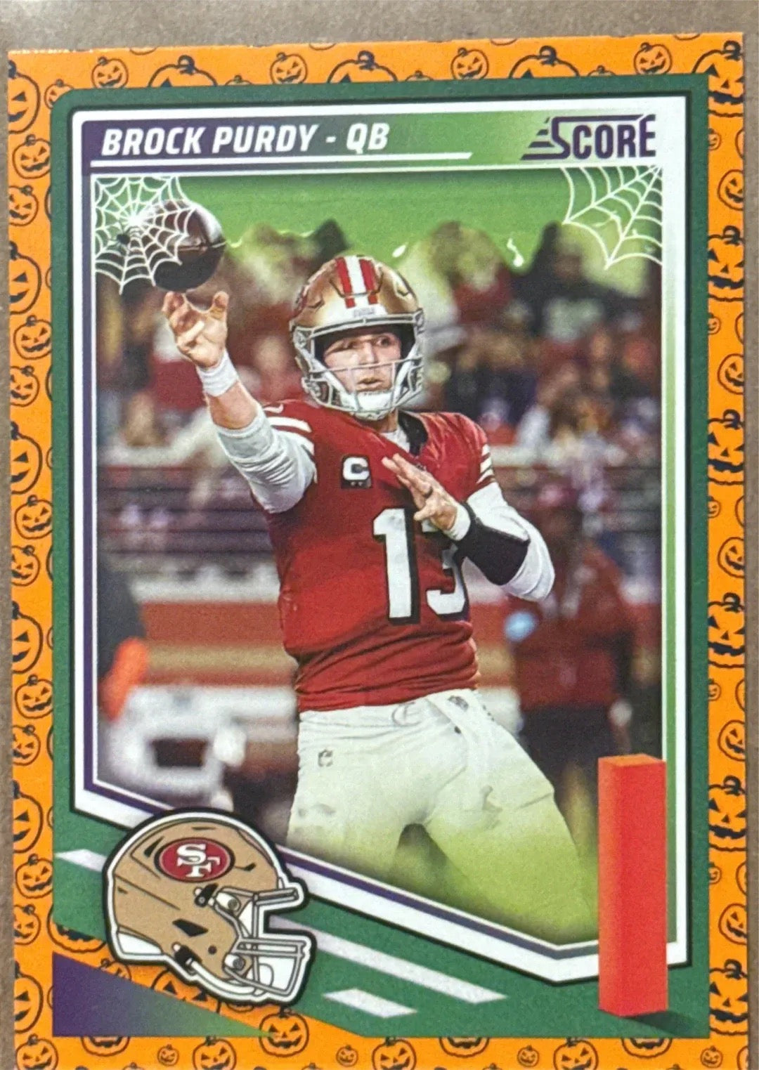 Brock Purdy QB #13 Score-A-Treat Trading Card