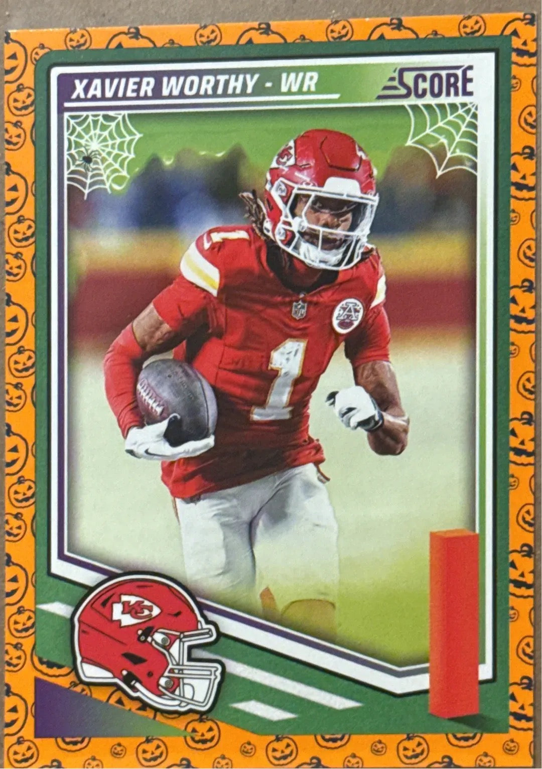 Xavier Worthy WR #1 Score-A-Treat Trading Card