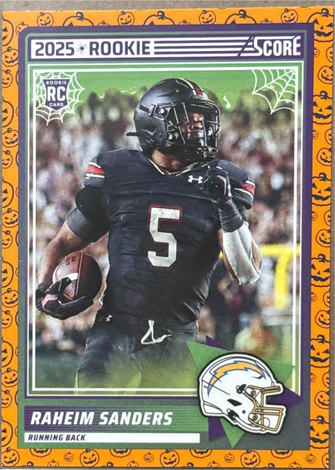 2025 Raheim Sanders RB #5 Score-A-Treat Rookie Trading Card