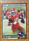 2025 Tai Felton WR #10 Score-A-Treat Rookie Trading Card