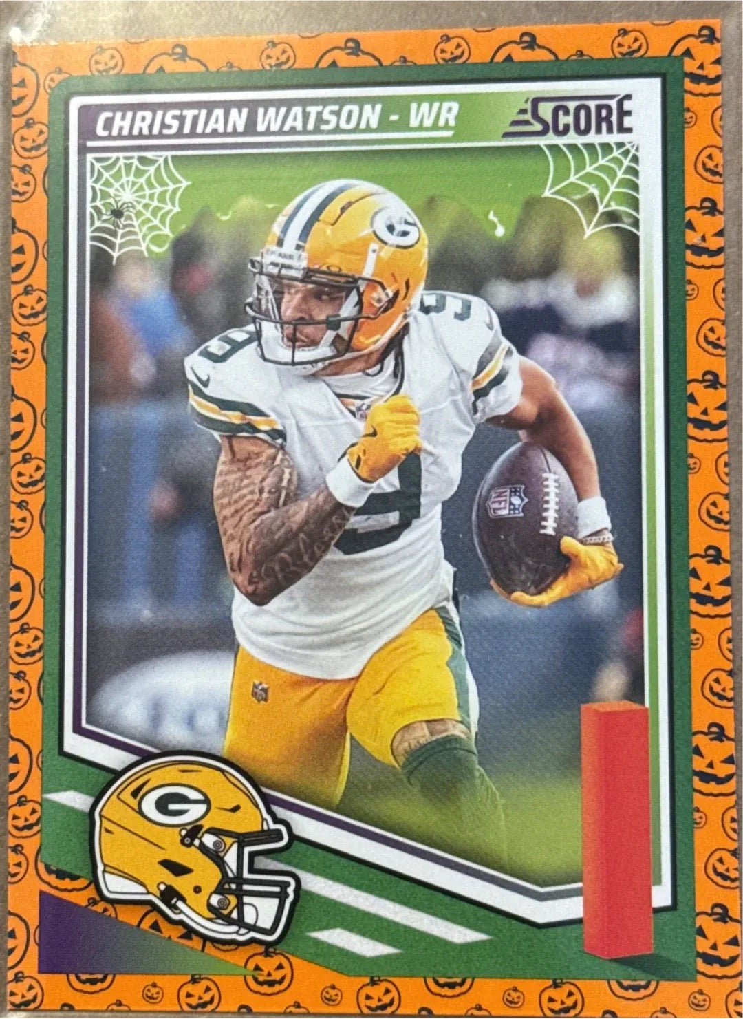 Christian Watson WR #9 Score-A-Treat Trading Card
