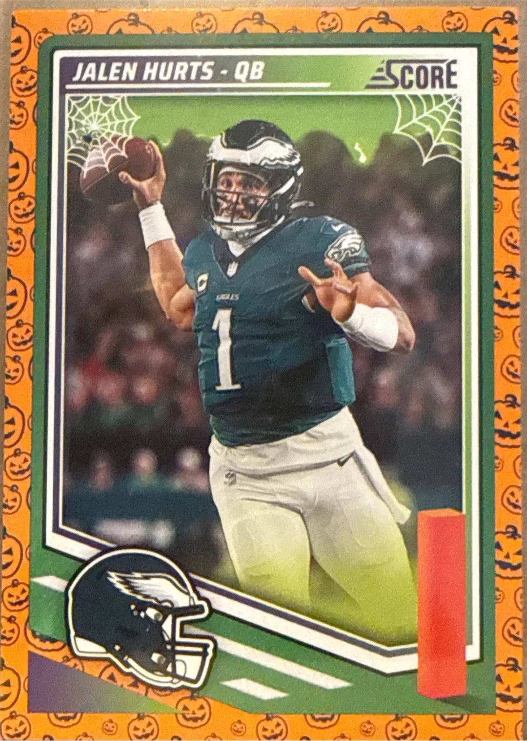 Jalen Hurts Score-A-Treat Halloween NFL Score Trading Card