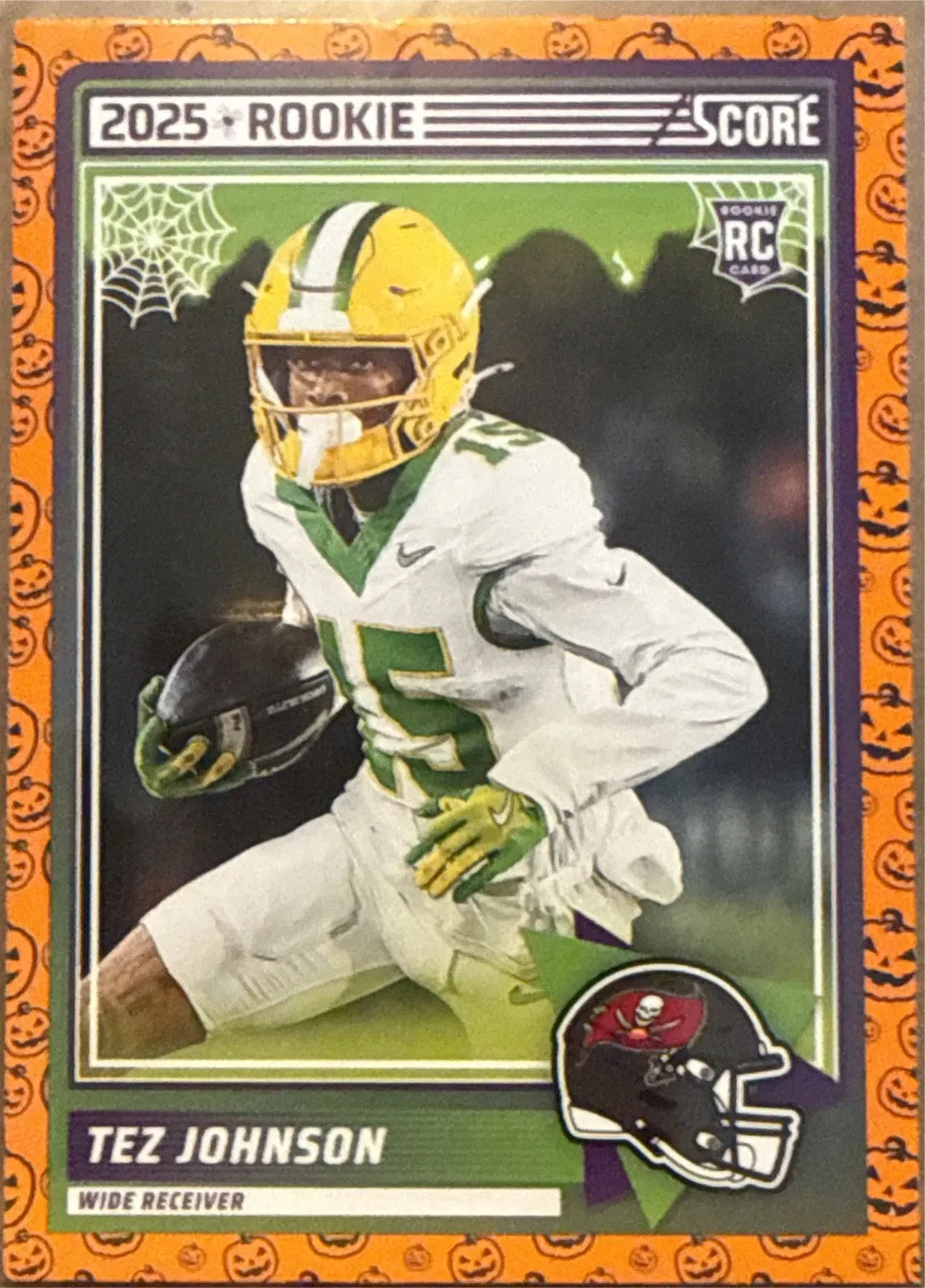 Tez Johnson 2025 Rookie Score-A-Treat Halloween NFL Score Trading Card – Tampa Bay Buccaneers WR