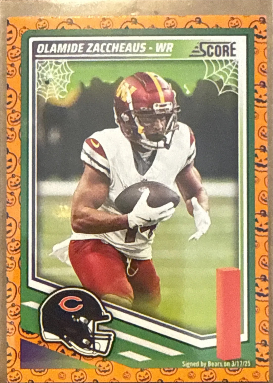 Olamide Zaccheaus Score-A-Treat Halloween NFL Score Trading Card – Chicago Bears WR
