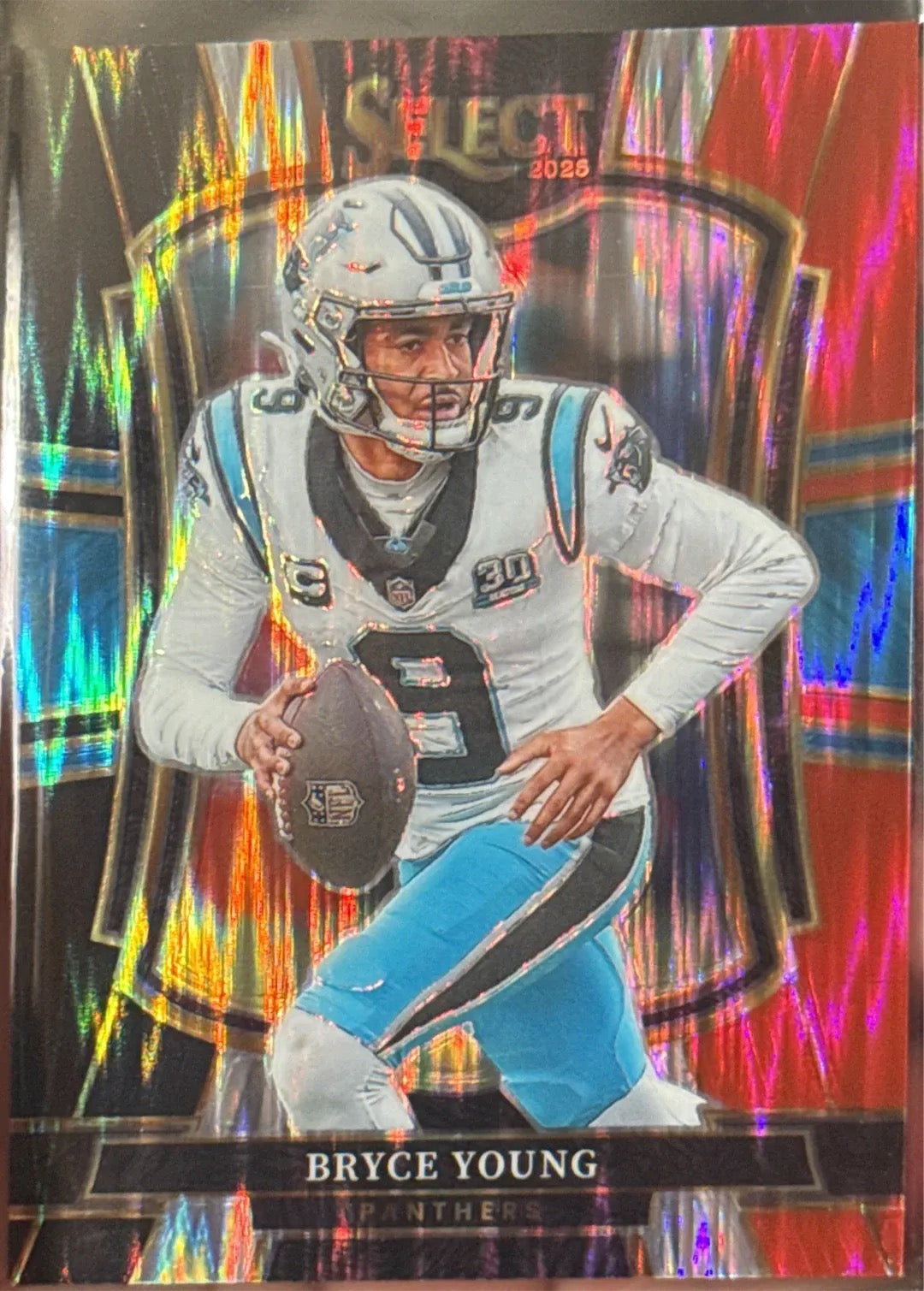 Bryce Young QB #9 2025 Panini Select Trading Card