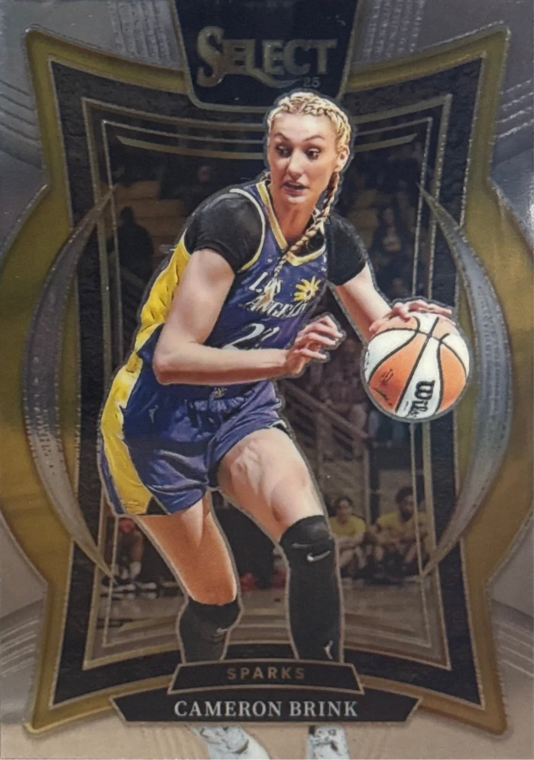 Cameron Brink 2025 Panini Select WNBA Trading Card – Los Angeles Sparks F/C Gold Trim