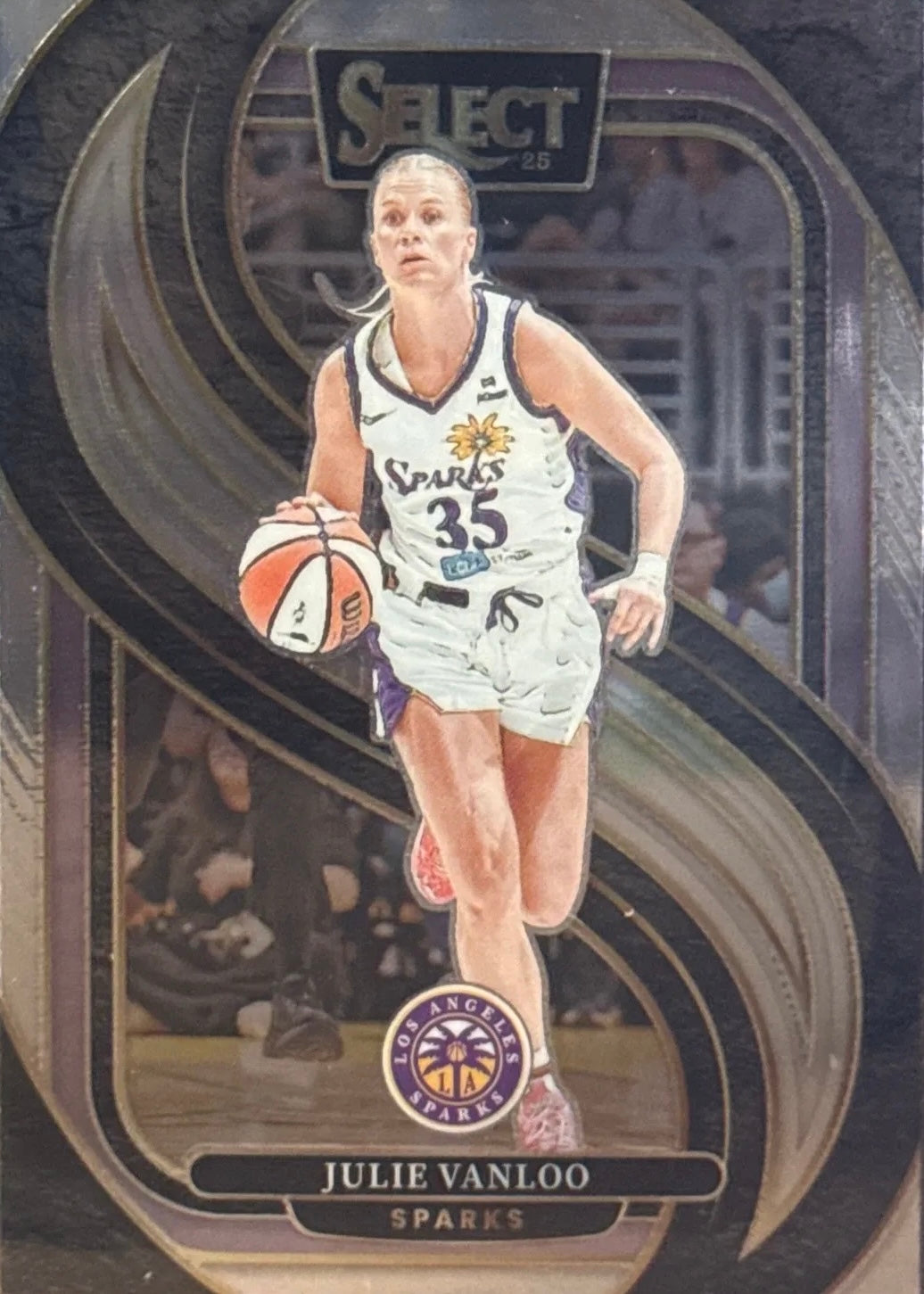 Julie Vanloo 2025 Panini Select WNBA Trading Card – Los Angeles Sparks Guard Silver S-Design