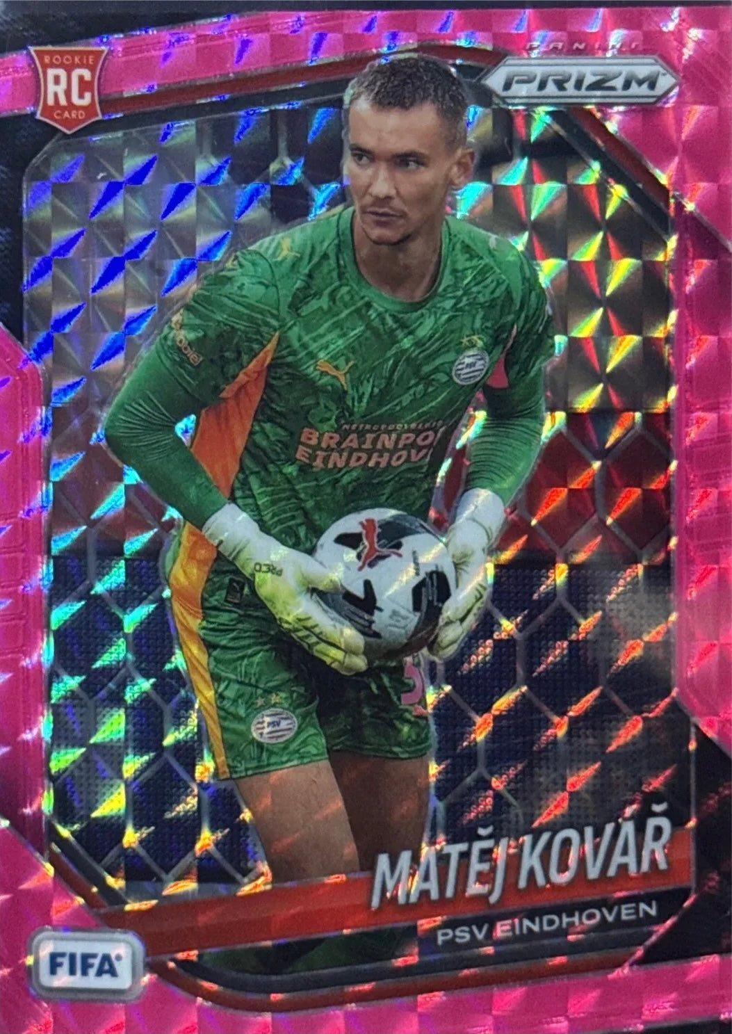 Matěj Kovář Panini Prizm FIFA Pink Prizm Rookie Card – PSV Eindhoven